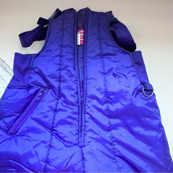 Swiss Alps Girls 12/14 Purple Insulated Overall Snow/Ski Bib - Picture 2 of 9